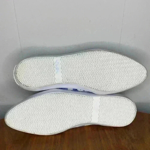 Michael Michael Kors Olive Slip-On Sneakers Blue White Floral Size 6 - Picture 9 of 9